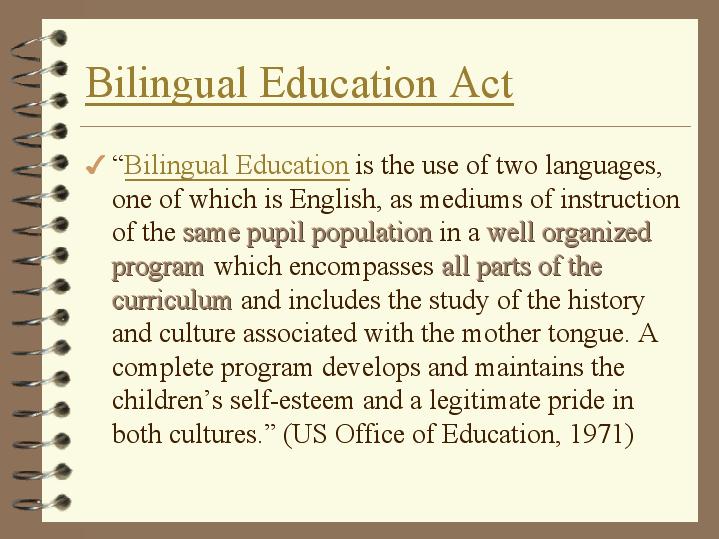 define bilingual education act